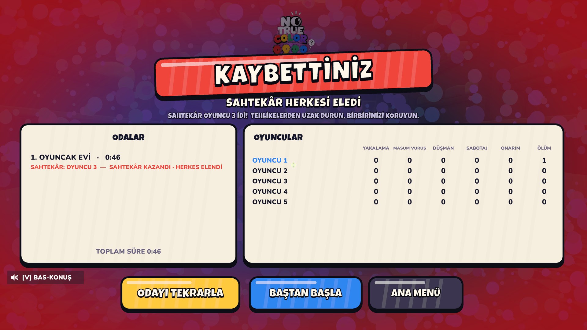 Gerçek sonuç ekranı: sahtekâr kazandı